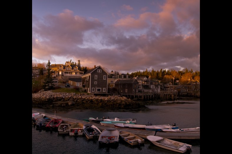 Fishing Village at Sunset